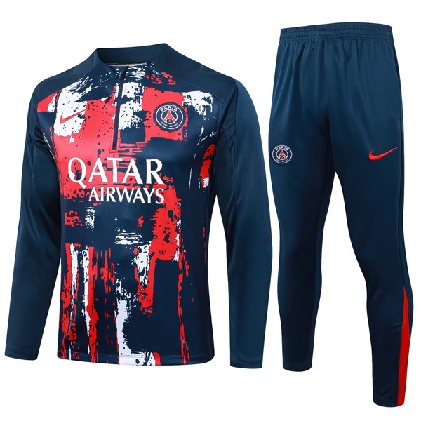 Sudadera De Training PSG 2024-25 Rojo Azul 3